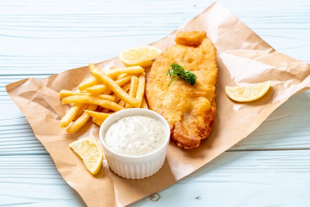 Fish and Chips mit Pommes