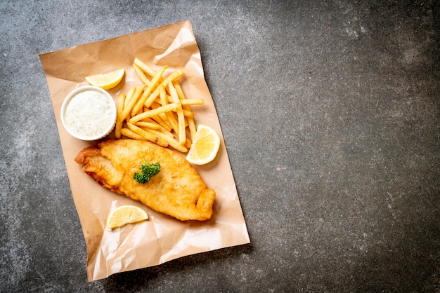 Fish and Chips mit Pommes