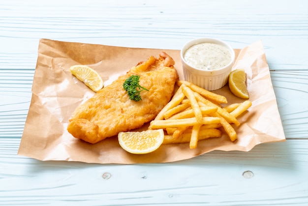 Fish and Chips mit Pommes