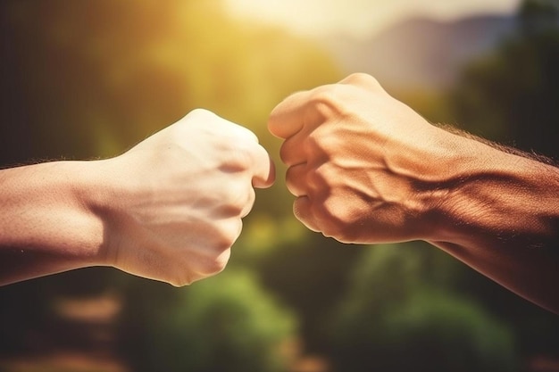 Foto fist bump kollegen zusammenarbeit teamarbeit konzept