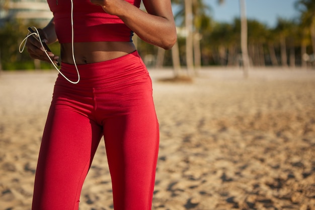 Fit Körper der Sportlerin