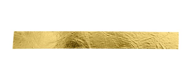 Fita adesiva de folha de ouro isolada em fundo branco