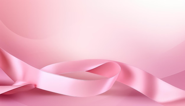 fita de cetim rosa conceito do dia mundial do câncer