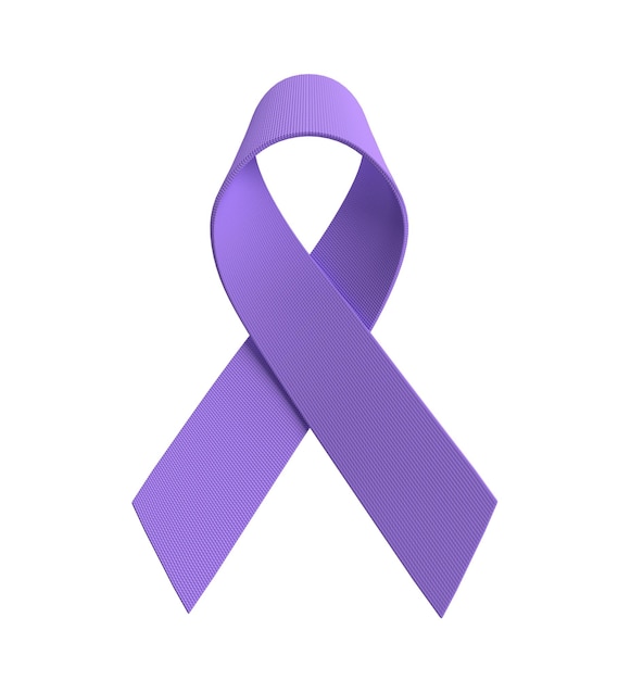 fita de cor roxa violeta arco objeto ícone símbolo decoração ornamento conscientização sobre câncer de mama octob