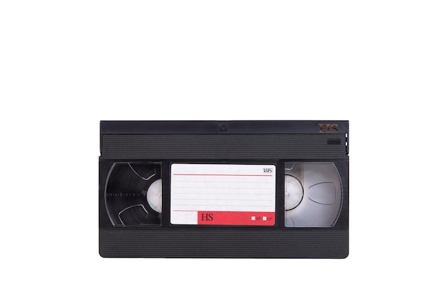 Fita de vídeo VHS Pal Secam fundo isolado branco