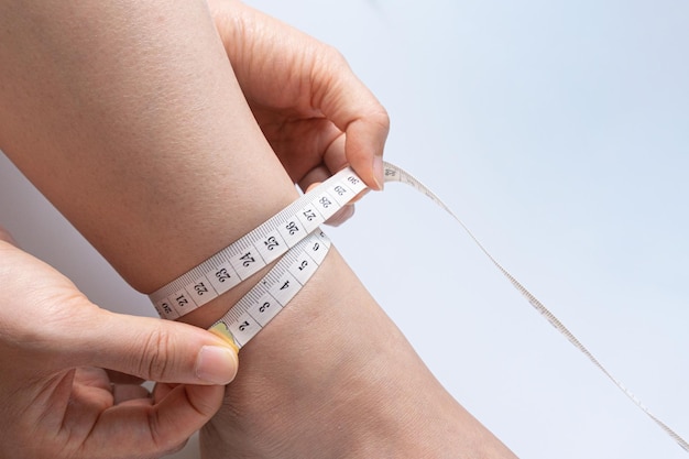 Fita métrica para medir várias partes do corpo
