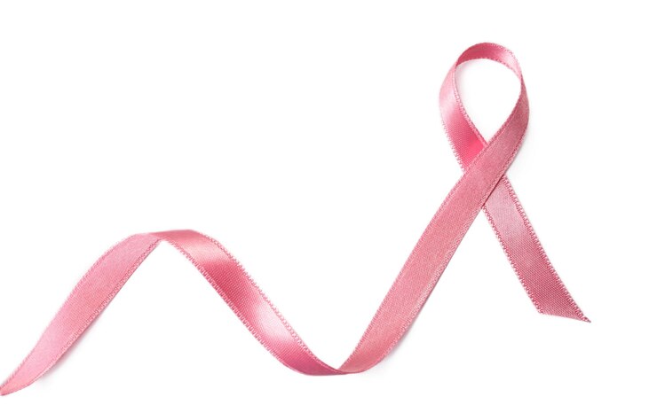 Foto fita rosa conceito de câncer