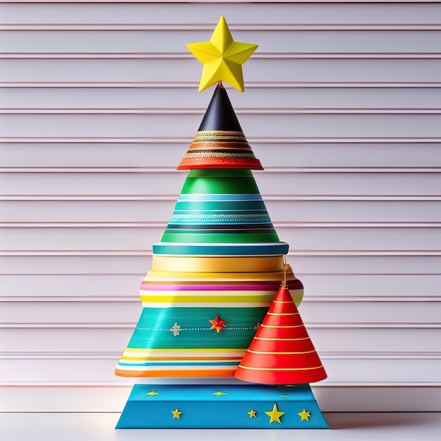 Fita Washi arte de decoração de árvore de Natal com espaço para cópia presentes de Natal DIY