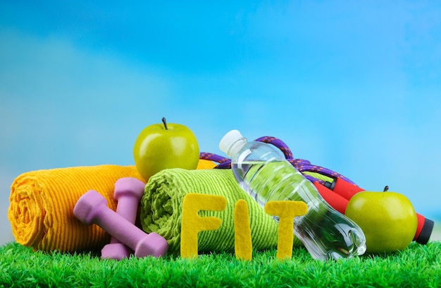 Fitness und gesundes Leben Konzeptionelles Foto
