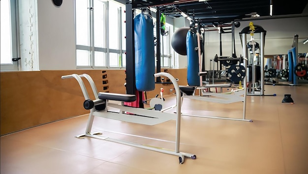 Fitnessstudio niemand leer Fitnessclub Gymnastikübungen Sportzentrum Ausrüstung