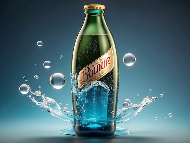 Foto fizzfusion un viaje vibrante en el diseño conceptual de bebidas carbonatadas en botella