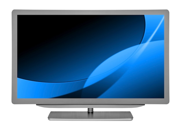 Flachbildfernseher auf weißem Hintergrund