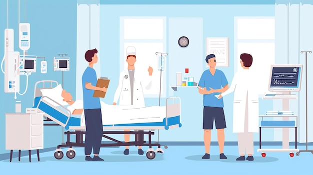Flachdarstellung des Krankenhausdienstkonzepts