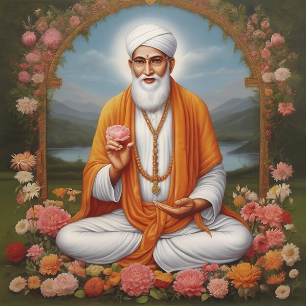 Flachdarstellung von Guru Sant Kabir Jayanti