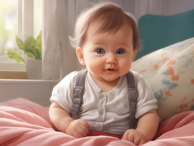 Flache Abbildung eines Babys