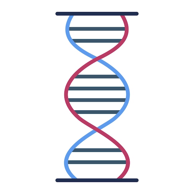 Flache DNA-Illustration