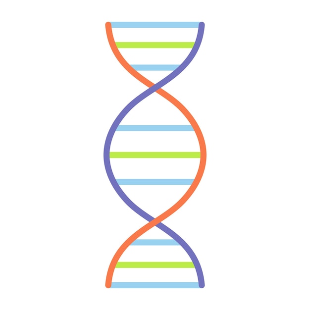 Flache DNA-Illustration