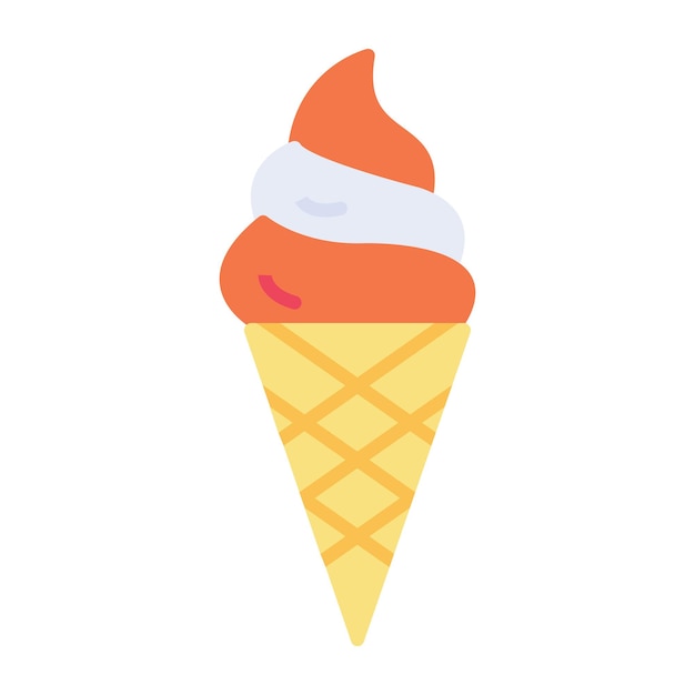 Flache Eiscreme-Illustration