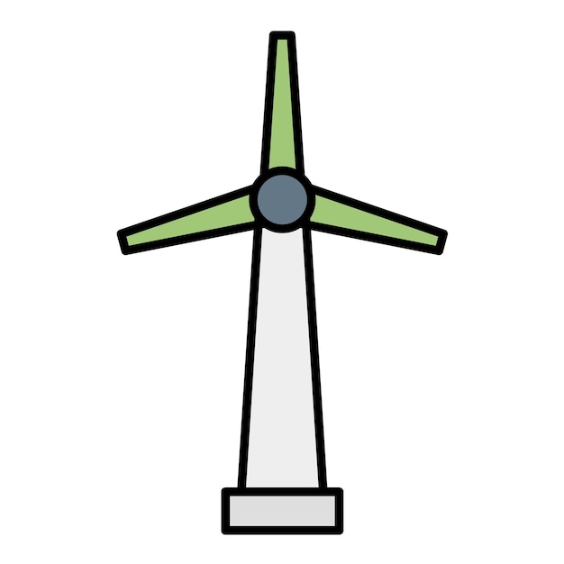 Flache Illustration der Turbine