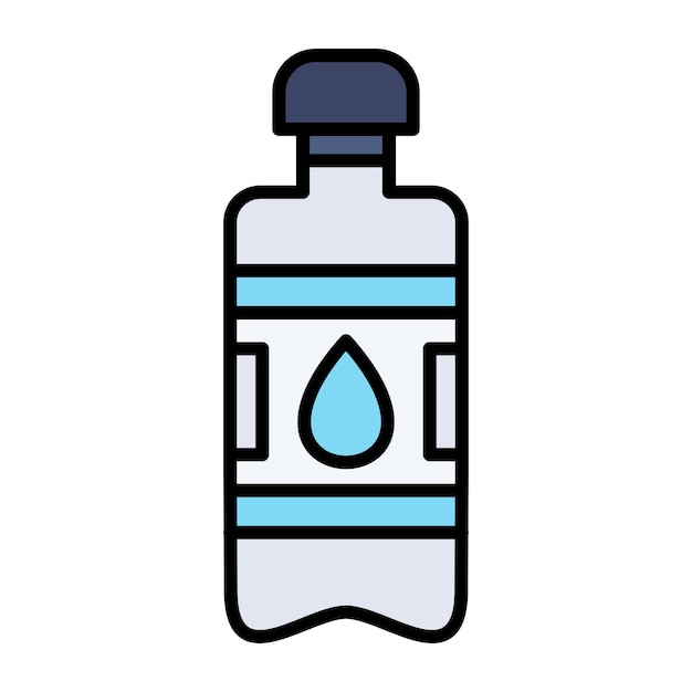 Flache Illustration der Wasserflasche