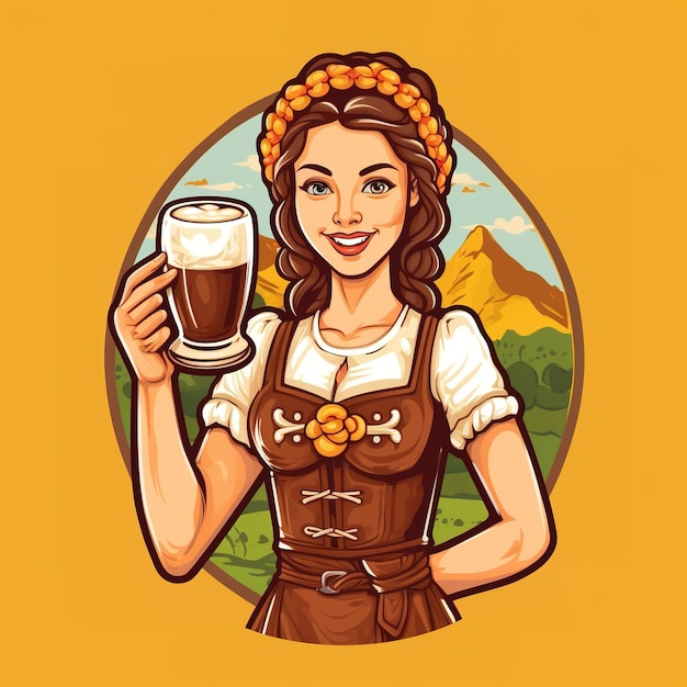 Foto flache oktoberfest-illustration