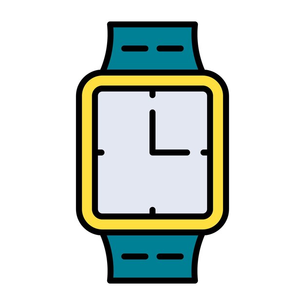 Foto flache smartwatch-illustration