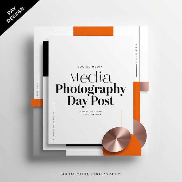 Flache vertikale Postervorlage für die Feier des Weltfotografie-Tages