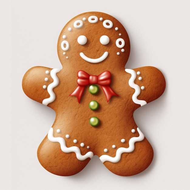 Flache Weihnachts-Gingerbread-Mann-Cartoon-Gemälde modernes flaches Design im Winter minimalistischer Winter