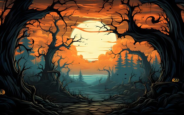 Flachen Halloween-Hintergrund