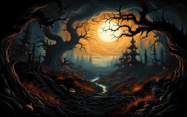 Flachen Halloween-Hintergrund