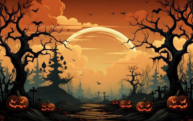 Flachen Halloween-Hintergrund