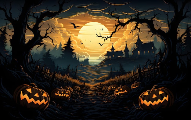 Flachen Halloween-Hintergrund