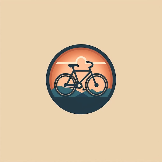 Foto flacher farbiger fahrrad-logo-vektor