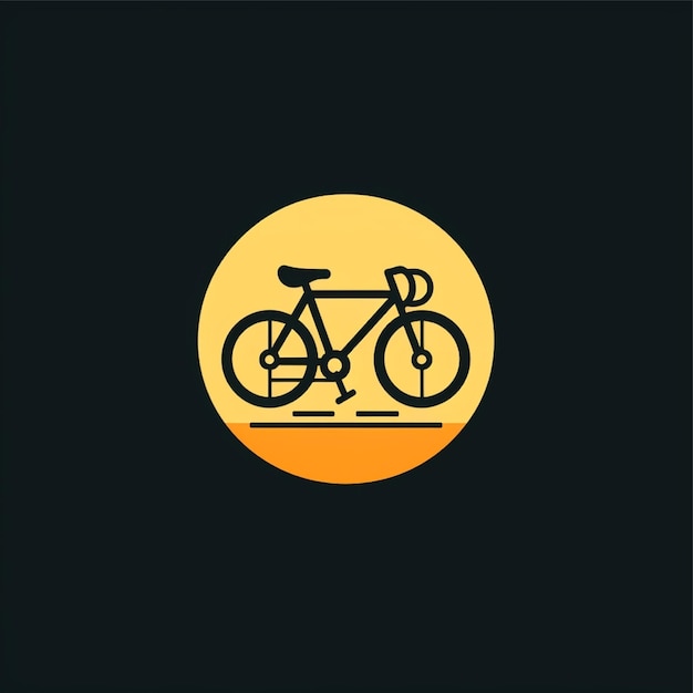 flacher farbiger Fahrrad-Logo-Vektor