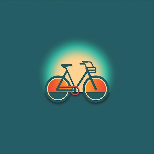 flacher farbiger Fahrrad-Logo-Vektor