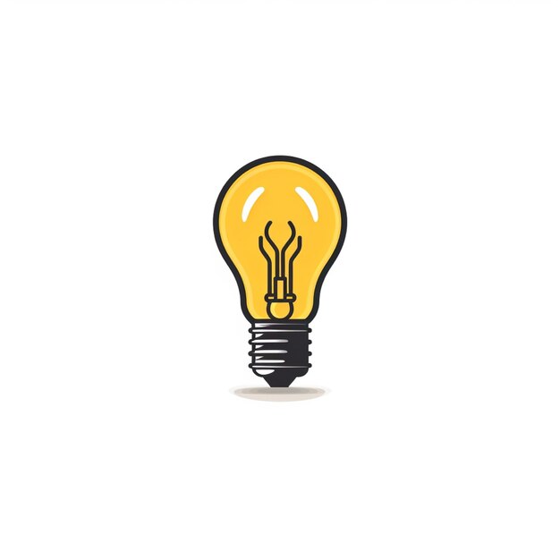 flacher, farbiger Glühbirnen-Logo-Vektor