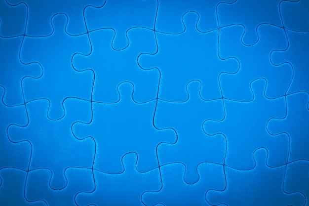 Foto flaches blaues puzzle