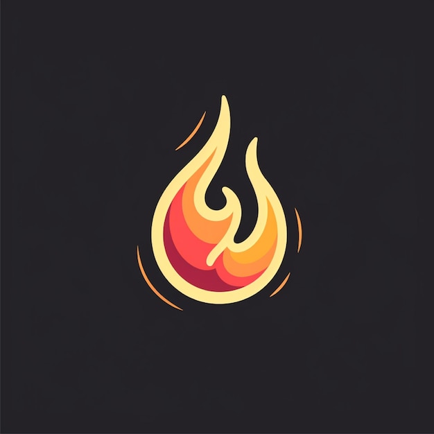 Flachfarbener Feuer-Logo-Vektor