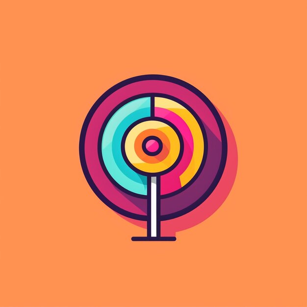 Flachfarbener Süßigkeiten-Logo-Vektor