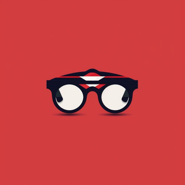 Flachfarbige Brillen-Logo-Vektor
