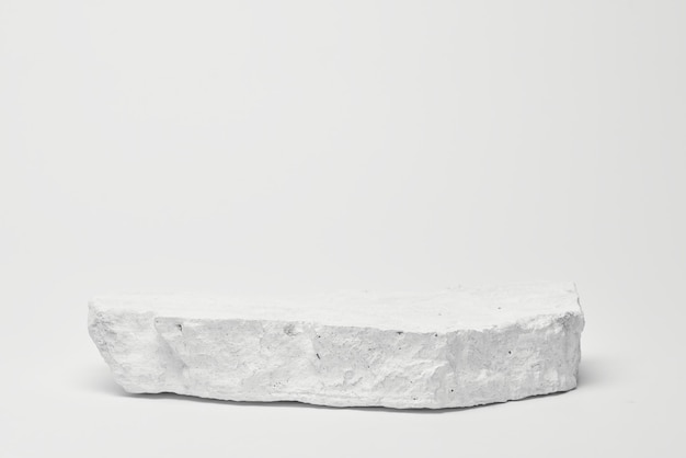 Flachsteinsockel Weißes Muster Banner Hintergrund Minimalismus Konzept leeres Podium Display Produktpräsentationsszene