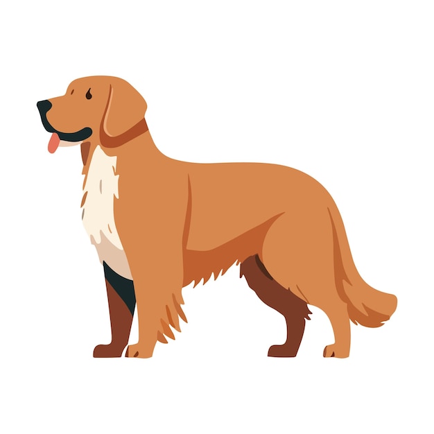 Flachvektor-Illustration des Hunde-Designs
