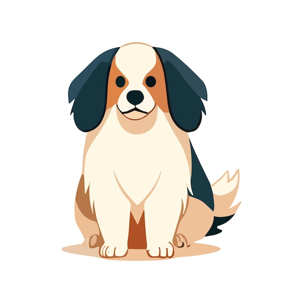 Flachvektor-Illustration des Hunde-Designs