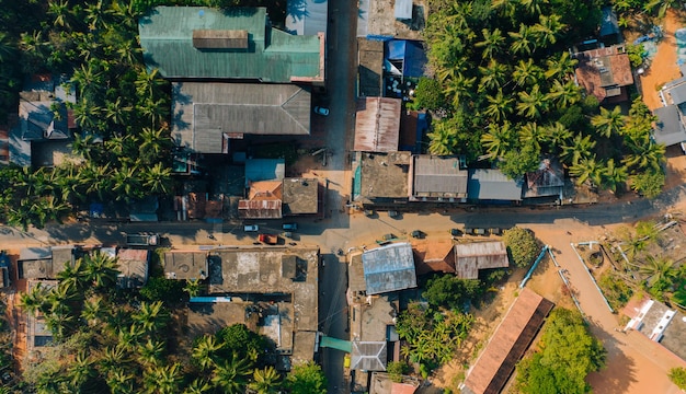 Foto flächenansicht eines dorfes in indien