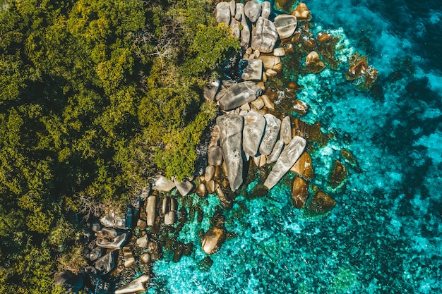 Flächenansicht von Boulder Island, Myanmar