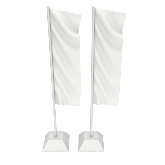 Flag Blank Expo Banner Stand 3D