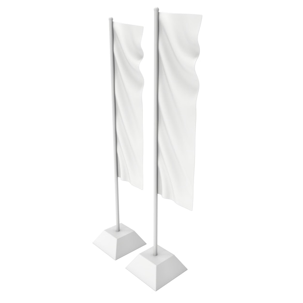 Foto flag blank expo banner stand 3d