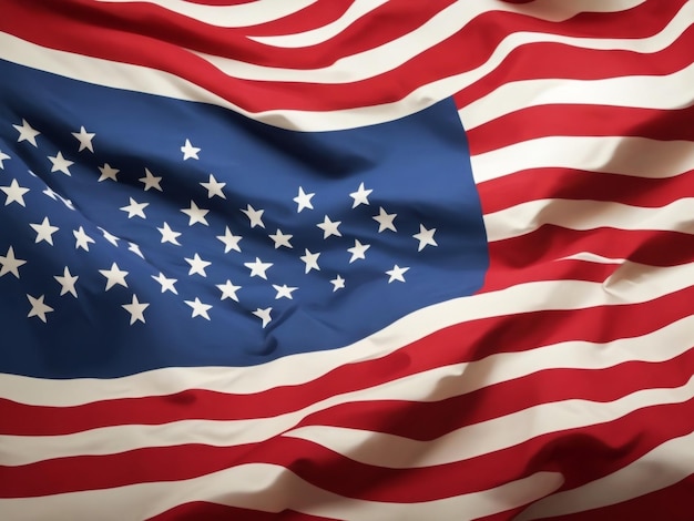 Flag of USA 3D Waving Flag Design Das nationale Symbol der USA 3D-Rendering Das nationale Symbol von Betsy Ross Hintergrund Tapeten amerikanische 3D-Band Tapetenmuster Hintergrund