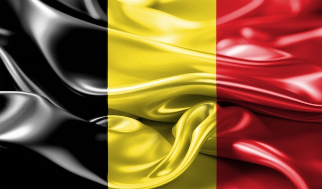 Foto flagge belgiens seidentextur