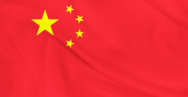 Flagge Chinas fliegt in der Luft